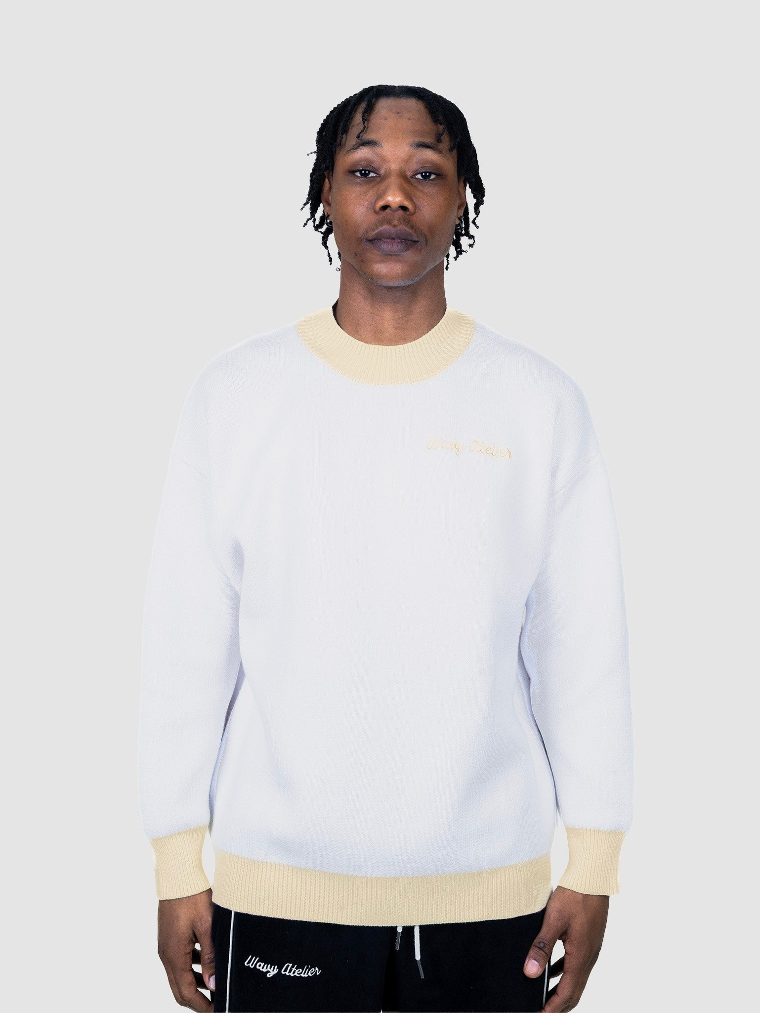 Pull Poursuit of Wavyness - Blanc