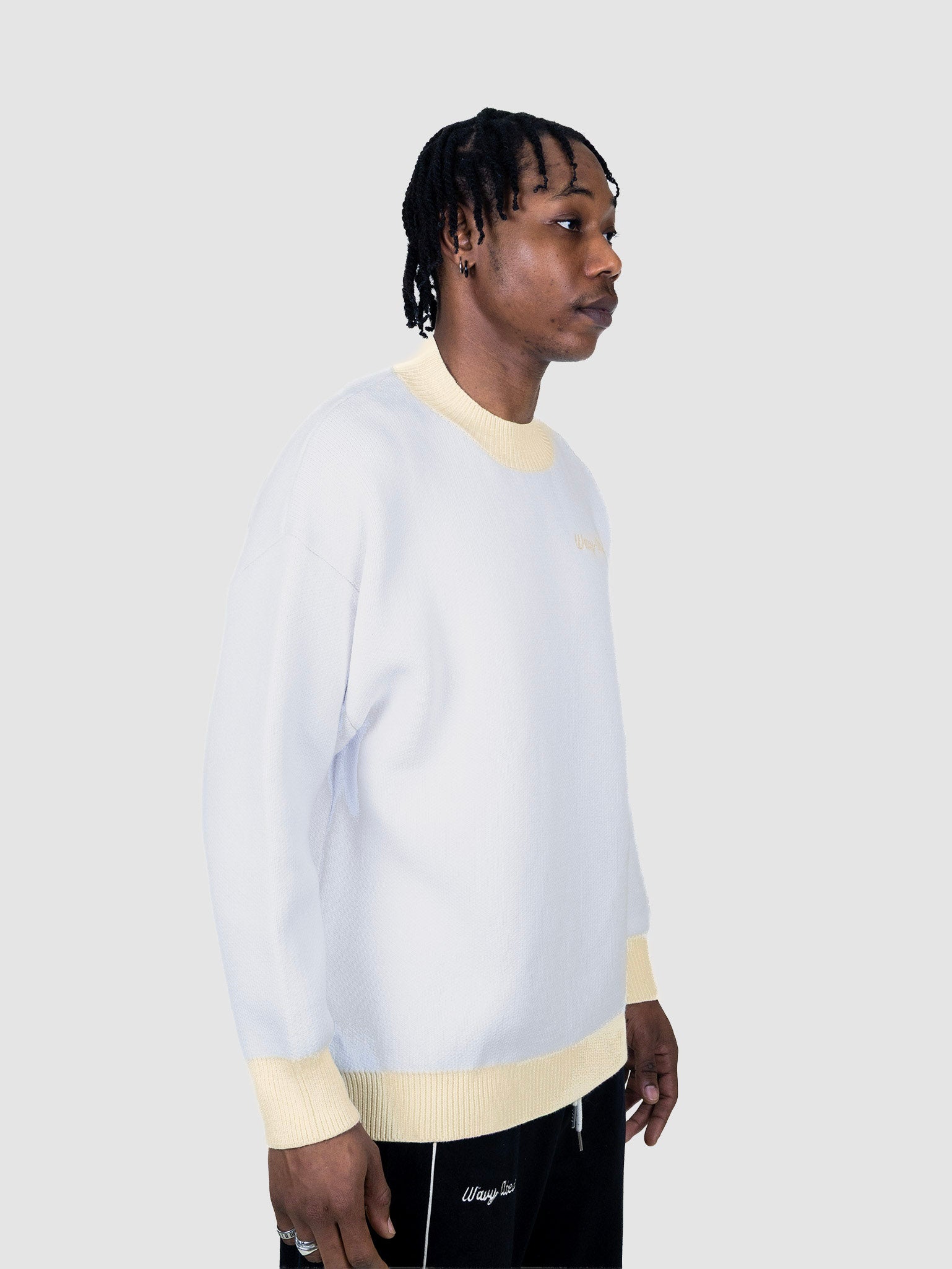 Pull Poursuit of Wavyness - Blanc