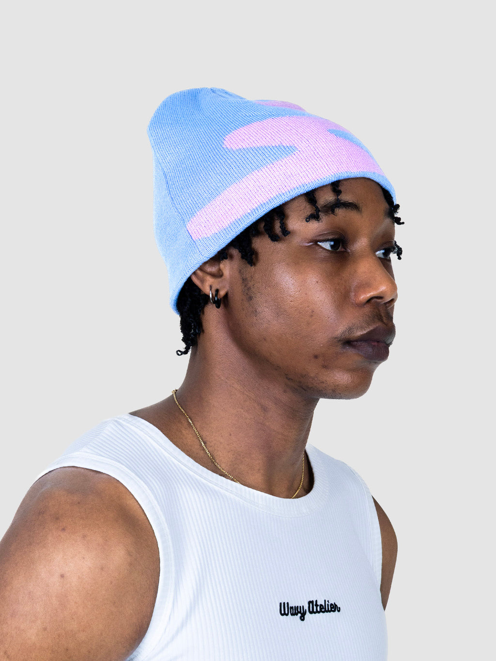Wavy Bonnet - Bleu