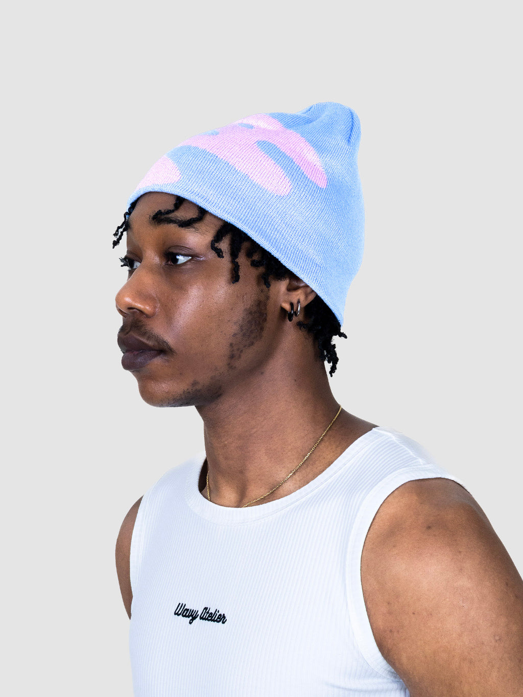 Wavy Bonnet - Bleu