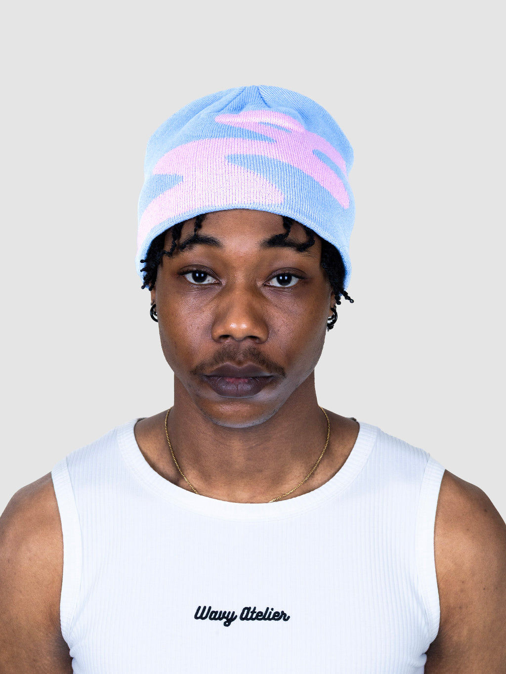 Wavy Bonnet - Bleu