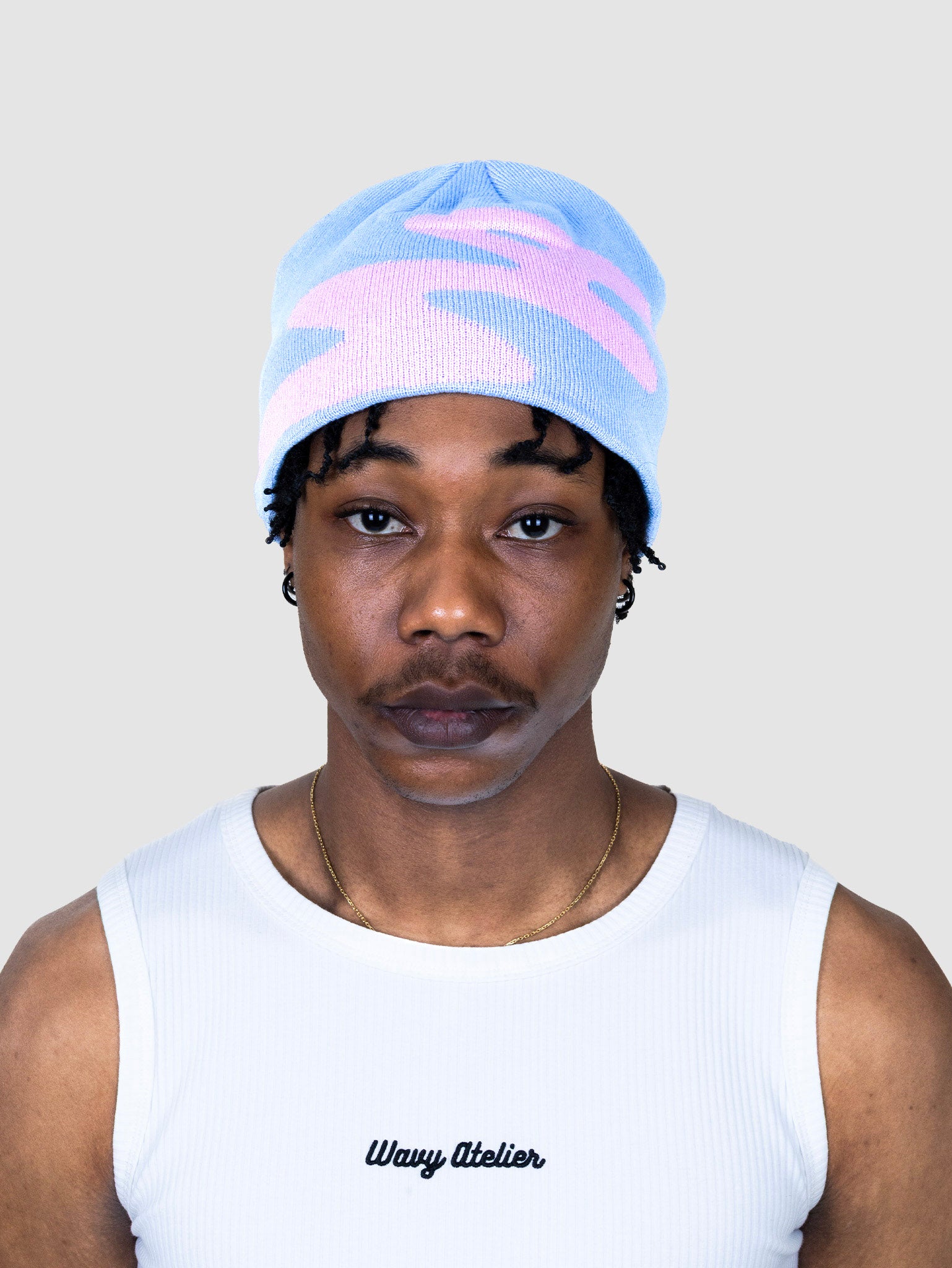 Wavy Bonnet - Bleu