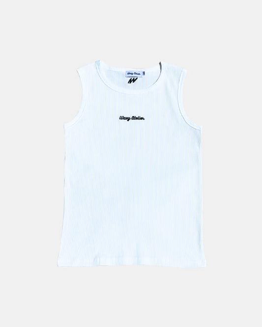 Débardeur blanc brodé